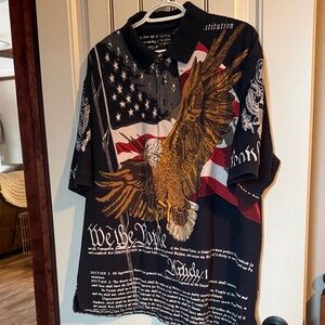 Patriotic, 100% Cotton, Eagle Graphic Shirt with “We The People” Lettering XL